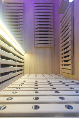 Sauna House Far Infrared Dry Sauna Room with WiFi Control Panel Solid Wood Electric Heating and Modern Design Style
