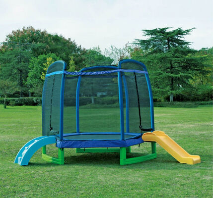 Safety Outdoor Trampoline with Enclosure Net & Ladder, Backyard Family Entertainment Trampoline