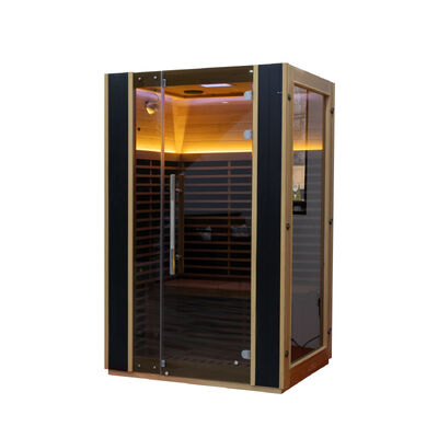 Luxury Low EMF Far Infrared Solid Wood Sauna Room for Indoor Home Wellness