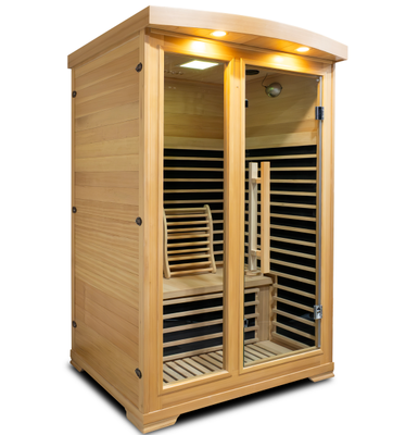 **Cedar Wood Full-Spectrum Hybrid Low Electromagnetic Field Carbon Heater Roof Glass Infrared Sauna Room
