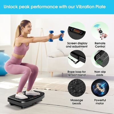 Vibration Plate Exercise Machine with 120 Speed Levels & 9 Auto Modes