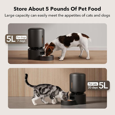 Smart Automatic Pet Feeder 2K Camera Dual WiFi Timed Feeding for Cats and Dogs