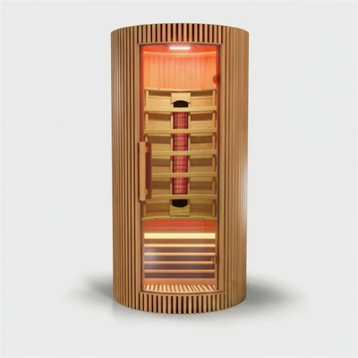 Luxury 1 Person Far Infrared Sauna Wood Modern Full Spectrum Heater