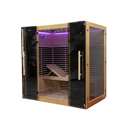 Luxury 4 Persons Home Infrared Sauna with Low EMF Carbon Heaters