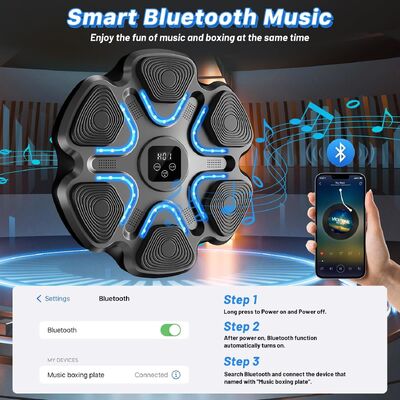 Smart Music Boxing Machine Wall Mounted Bluetooth Boxing Target with LED Display