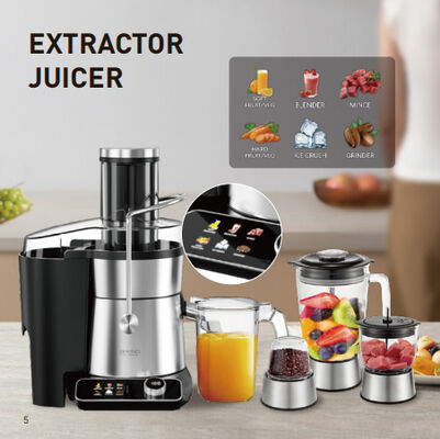 Household All In One Juicer Machine Wide Chute Stainless Steel Construction