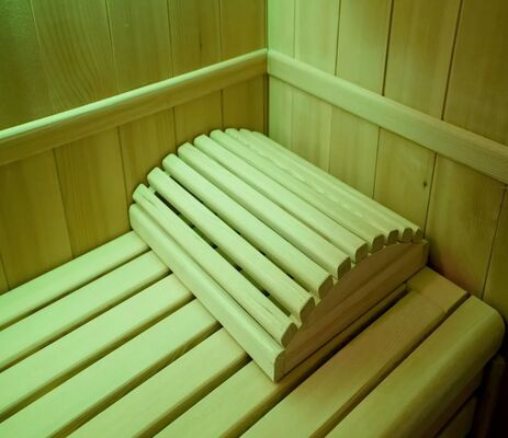 Custom Made Cedar Cube Sauna Room with Computer Control Panel and Electric Stove Heating for Outdoor Use