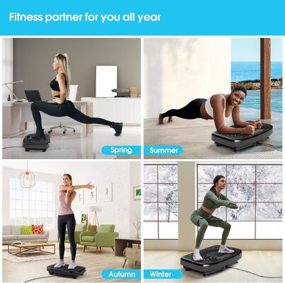 Vibration Plate Exercise Machine with 120 Speed Levels & 9 Auto Modes