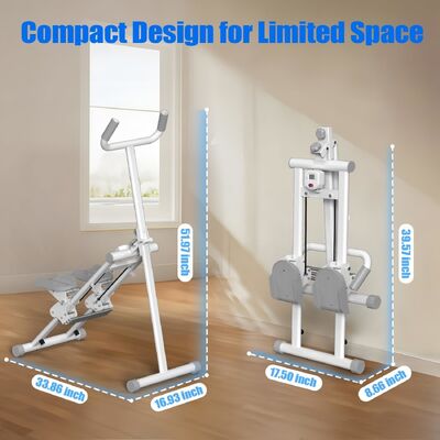 Stair Stepper For Home Gym，Resistance Foldable Stepper Climber Exercise Machine