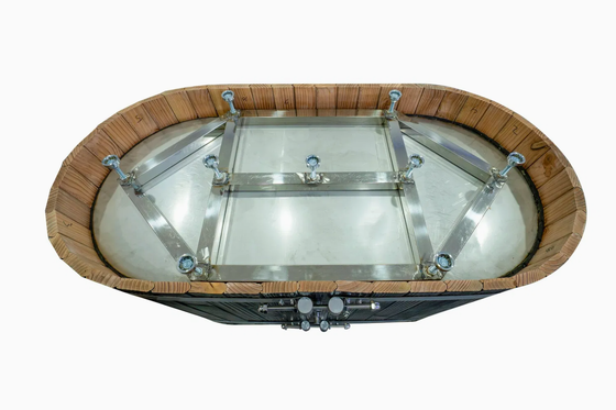 Wooden Ice Bath Barrel Tub 1HP Chiller Red Cedar Cold Plunge