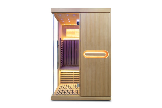 Sauna House Far Infrared Dry Sauna Room with WiFi Control Panel Solid Wood Electric Heating and Modern Design Style