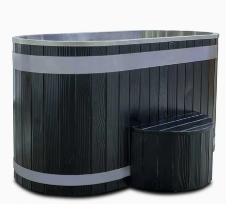 Wooden Ice Bath Barrel Tub 1HP Chiller Red Cedar Cold Plunge