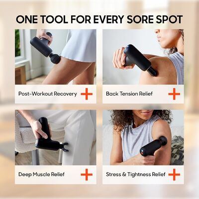 Massage Gun Percussion Massager With 4 Massages Heads Silent Brushless Motor
