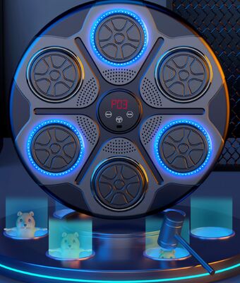 Smart Music Boxing Machine Wall Mounted LED Punching Trainer with Bluetooth