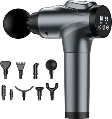 Massage Gun Percussion Massager With 4 Massages Heads Silent Brushless Motor