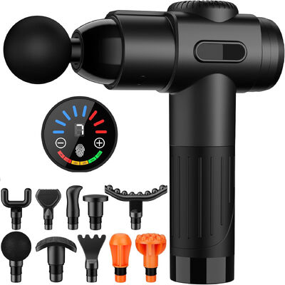 Massage Gun Percussion Massager With 10 Massages Heads Silent Brushless Motor
